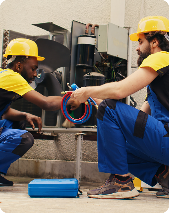 coworkers-servicing-hvac-system